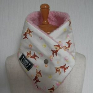  for children neck warmer Bambi pattern hand made poodle fur 