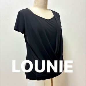 美品 LOUNIE ルーニー ブラック 半袖チュニック Fサイズ