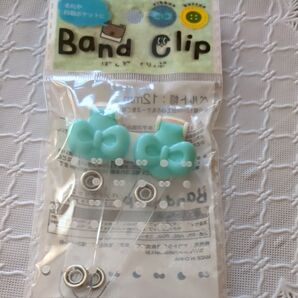 バンドクリップ リボンかボタン (100円ショップ 100円均一 100均一 100均)
