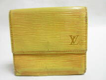 7142◆【SALE】LOUIS VUITTON ルイヴィトン エピ M63489 ポルト モネ ビエ カルト クレディ ダブルホック財布 中古USED_画像1