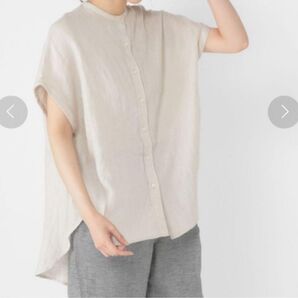 studio clip スタジオクリップ バンドカラー リネン シャツ