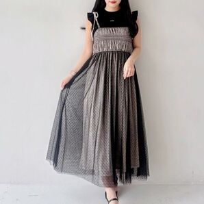 価格相談不可☆ニットセットチュールOP。ANG-062