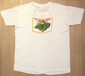 70'S ヴィンテージ ビンテージ VINTAGE オールド OLD EAST CAROLINA COUNCIL CAMPOREE プリントTシャツ キャンプ USA BSA 1343 PD