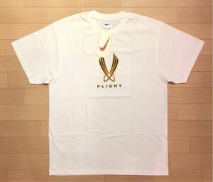 【L】デッドストック 90'S ヴィンテージ ナイキ NIKE FLIGHT Logo Tee フライト ロゴ プリントTシャツ 半袖Tシャツ USA M4517 PD