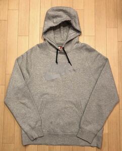 【NIKE】USED NIKE AIR ロゴプルオーバーパーカー Logo Pullover Parka グレー Gray 裏起毛素材 L 193