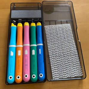彫刻刀セット 5本セット ケース付き マルチカラー