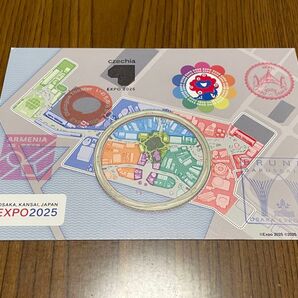EXPO2025 消印入りポストカード スタンプ11個 大阪関西万博 会場地図の絵はがき 記念押印 ミャクミャク