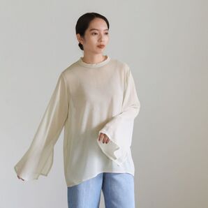 select MOCA クリンクルオープンスリーブシアープルオーバー