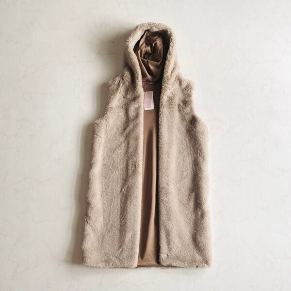 GAYNOR BONGARD SP フェイクファー べスト イタリア製 spick&span ロングベスト