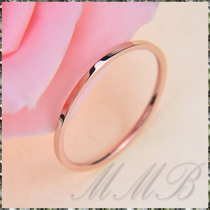 [RING] Rose Gold Flat Straight Slim rose Gold Flat strut 1mm slim ring 19 number [ free shipping ]