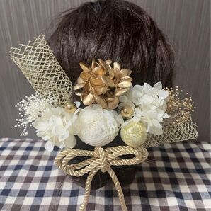 髪飾り ドライフラワー ヘッドパーツ 和装 前撮り 結婚式 成人式 卒業式七五三 髪飾り