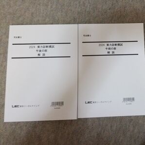 2024 実力診断模試 午前の部 午後の部 解説 2冊セット LEC東京リーガルマインド