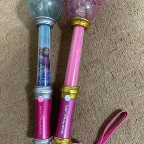 ディズニーリゾート ミニー 光る魔法のステッキ おもちゃ ライト ピンク アナ雪
