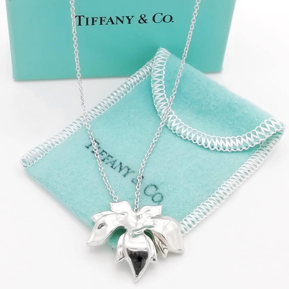 TIFFANY パフューム ボトル ロング チェーン ネックレス美品