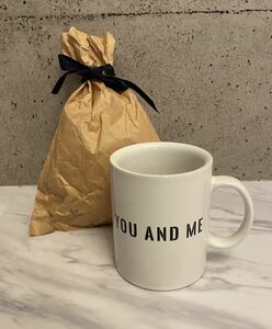 新品 希少 Ron Herman YOU AND ME ステンシル ロゴ マグカップ ロンハーマン RH California MUG 名作 小物 プレゼント用 ラッピング袋 付き