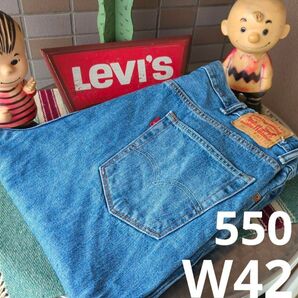 a1985 levis リーバイス 550 W42 バギーワイド テーパー 大きいサイズ