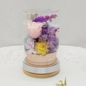 プリザーブドフラワー 円筒形 (7×7×10.5) 仏花 お供え 7.1014