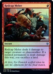 え赤Foil レッドキャップの乱闘 1枚（4枚在庫s 英 良品 ELD）/Redcap Melee（MTG /エルドレインの王権/Throne of Eldraine/）