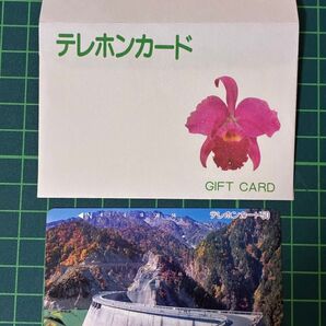 テレホンカード 秘境黒部峡谷 紅葉の黒部ダムと立山 50度数 未使用