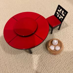 ガチャ 平成 中華料理店 ミニチュア 小籠包 豚まん 飲茶 中式家具 テーブル 椅子 まとめて セット コレクション