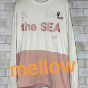 【mellow】メロー 刺繍 ドローコード 長袖Tシャツ ロンT