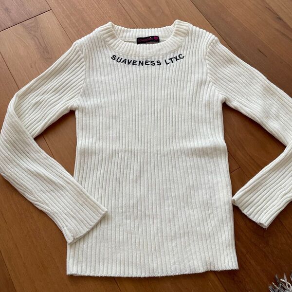 lovetoxic ラブトキシック リブニットセーター ホワイト140