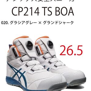 アシックス ウィンジョブ CP214 TS BOA(グラシアグレー×グランドシャーク)26.5cm