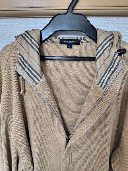 BURBERRY LONDON バーバリーロンドン フード付きジップアップパーカー L