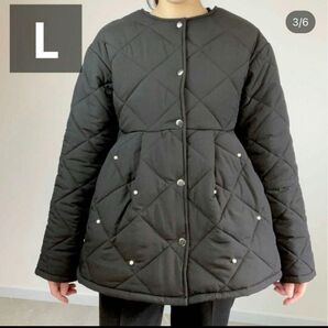 パール付キルティングジャケット Lサイズ