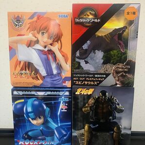 フィギュア 4個セット エヴァンゲリオン ロックマン ジュラシックワールド 北斗の拳