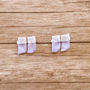 JANAYA ハンドメイド オビツ11服 パープル靴下 2足セット 翌日発送