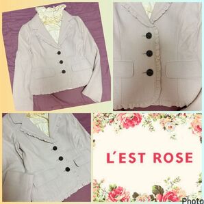 レストローズ★ウール100%★かわいいフリルジャケット★お嬢様★フェミニン