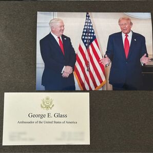 【トランプ来日で側近】 駐日アメリカ合衆国大使 ジョージグラス大使お名刺