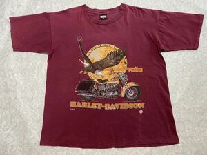 中古美品　HARLEY DAVIDSON◆paradise found/Tシャツ/XL/コットン