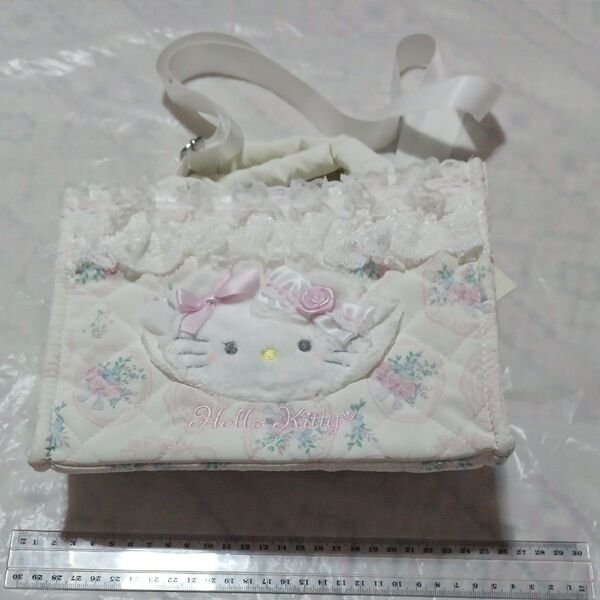 サンリオ ハローキティ ホワイトフリル ツーウェイショルダーバッグ トートバッグ 手提げ