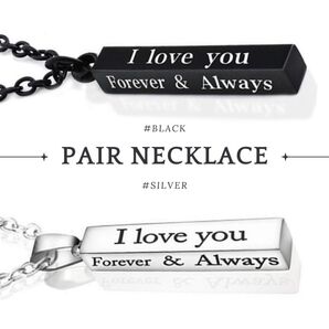 《ギフトBOX付き》ペアネックレス レディース メンズ お揃い シンプル 縦長 プレゼント 女性 男性 アクセサリー ネックレス