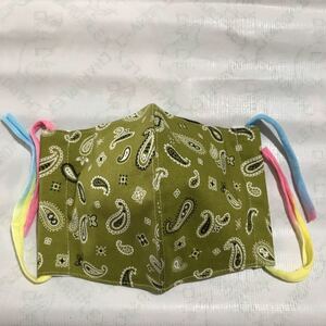 手作りマスク大人用立体型緑9