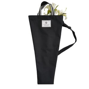 長さ調節可能 華道 3Way花袋 フラワーバッグ花入 いけばな エコバック ブラック