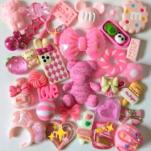 ☆デコパーツまとめ売り☆ピンクmix