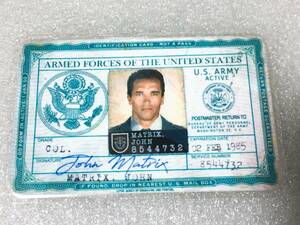 * America popular action series movie drama goods commando - John mei Trick sa-norudoshuwarutsenega- America land army ID card *