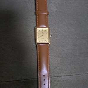 【稼働品】OMEGA Ω オメガ DE VILLE デビル automatic 自動巻き メンズ腕時計 スクエア ゴールド文字盤