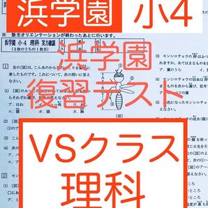 浜学園 小4 マスター 理科 VSクラス 復習テスト