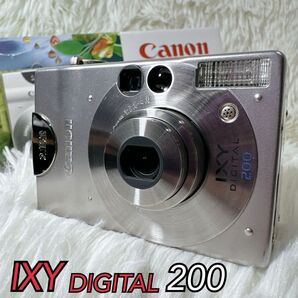 【美品】 Canon IXY DIGITAL 200 デジタルカメラ シルバー 互換性新品バッテリー付き オールド レトロ
