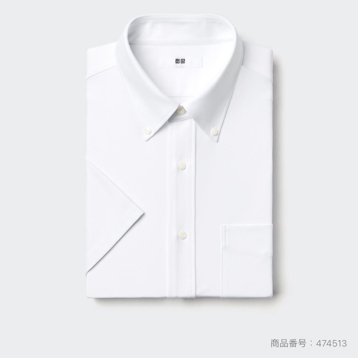 ユニクロ　ドライノンアイロンジャージーシャツ　 シャツ ホワイト ワイシャツ