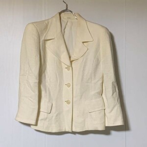 ROPE Rope jacket size 9AT M formal lady's YH 74 white collar dirt equipped 