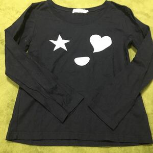 アースミュージュクエコロジー earth music&ecology アトモスガール atmos girl サイズS 長袖Tシャツ 黒