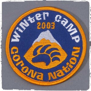 AO05 WINTER CAMP CORONA NATIN 2003 丸型 ワッペン パッチ ロゴ エンブレム 米国 輸入雑貨