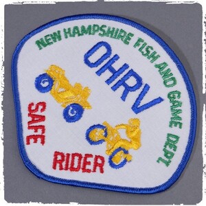 BL99 NEW HAMPSHIRE FISH AND GAME DEPT SAFE RIDER OHRV ワッペン パッチ ロゴ エンブレム 米国 輸入雑貨 バイク 刺繍