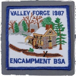 AM08 80s VALLEY FORGE ENCAMPMENT BSA ボーイスカウト ワッペン パッチ ロゴ エンブレム 輸入雑貨 刺繍