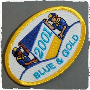 BG144 00s ワッペン パッチ ロゴ エンブレム BLUE & GOLD カブスカウト ボーイスカウト アメリカ BSA